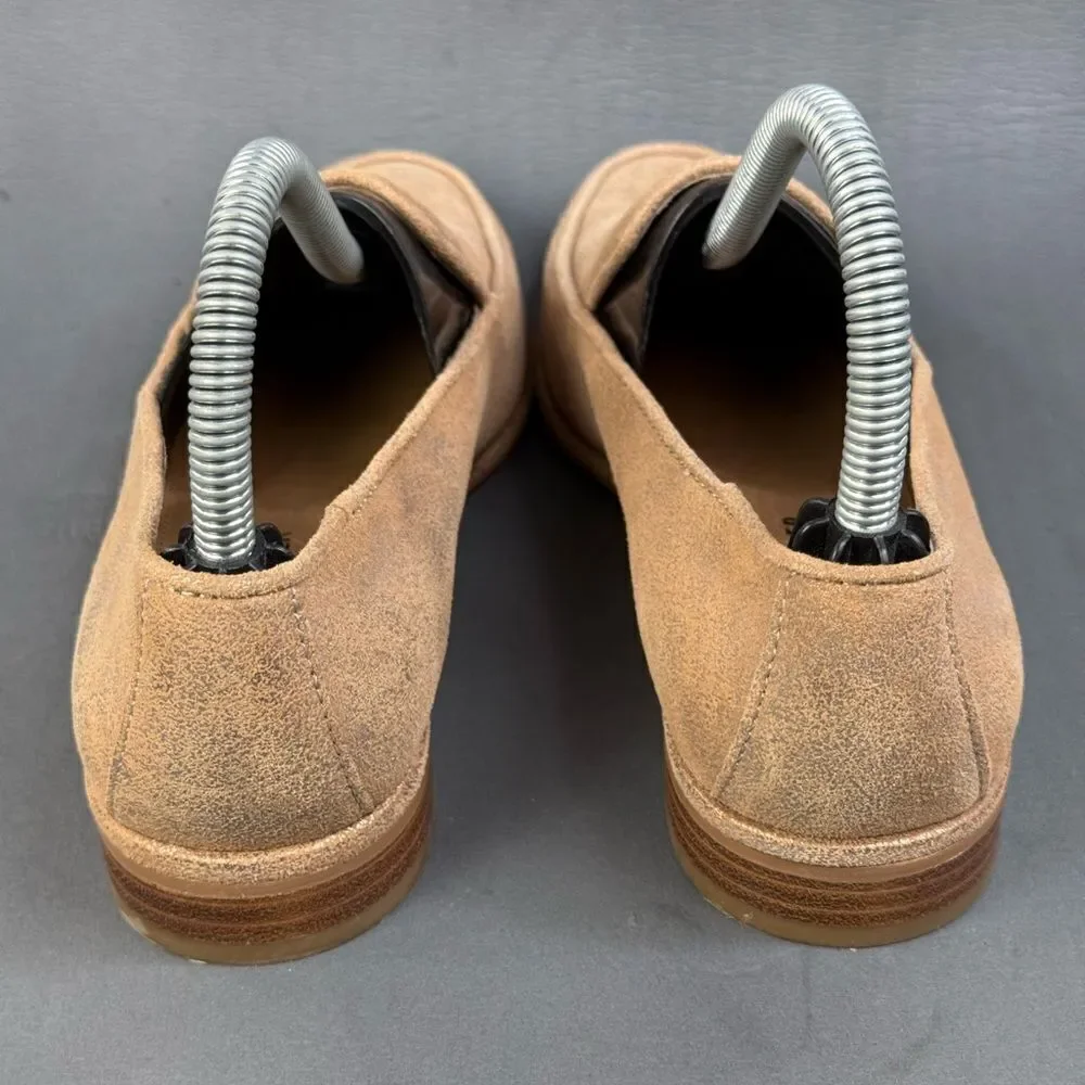 DONALD J PLINER Tamryn leather Beige gold slip on loafer shoes womens size 6.5